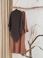 Khimar HIYAM Mousseline - Gris Kaki