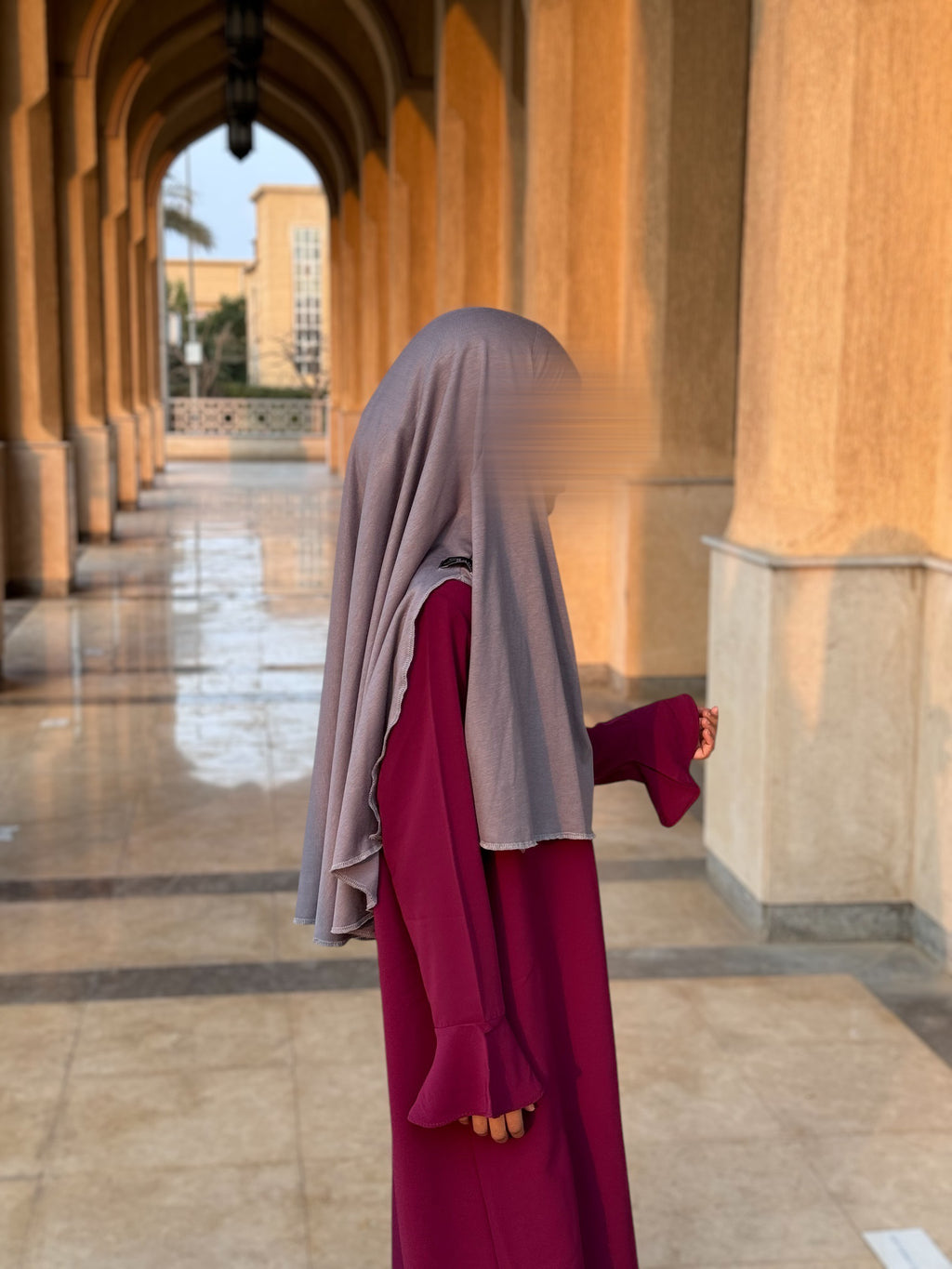 Hijab à enfiler TAYSIRA - Gris