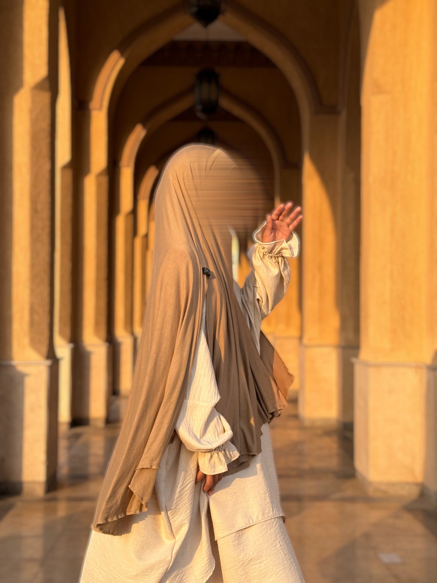 Hijab à enfiler TAYSIRA - Taupe