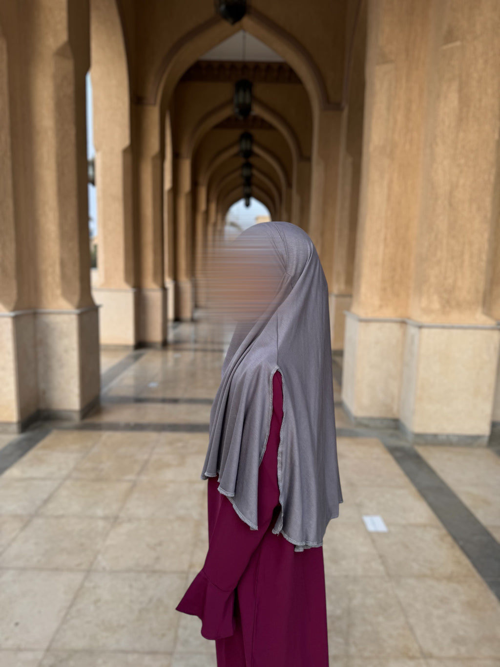 Hijab à enfiler TAYSIRA - Gris