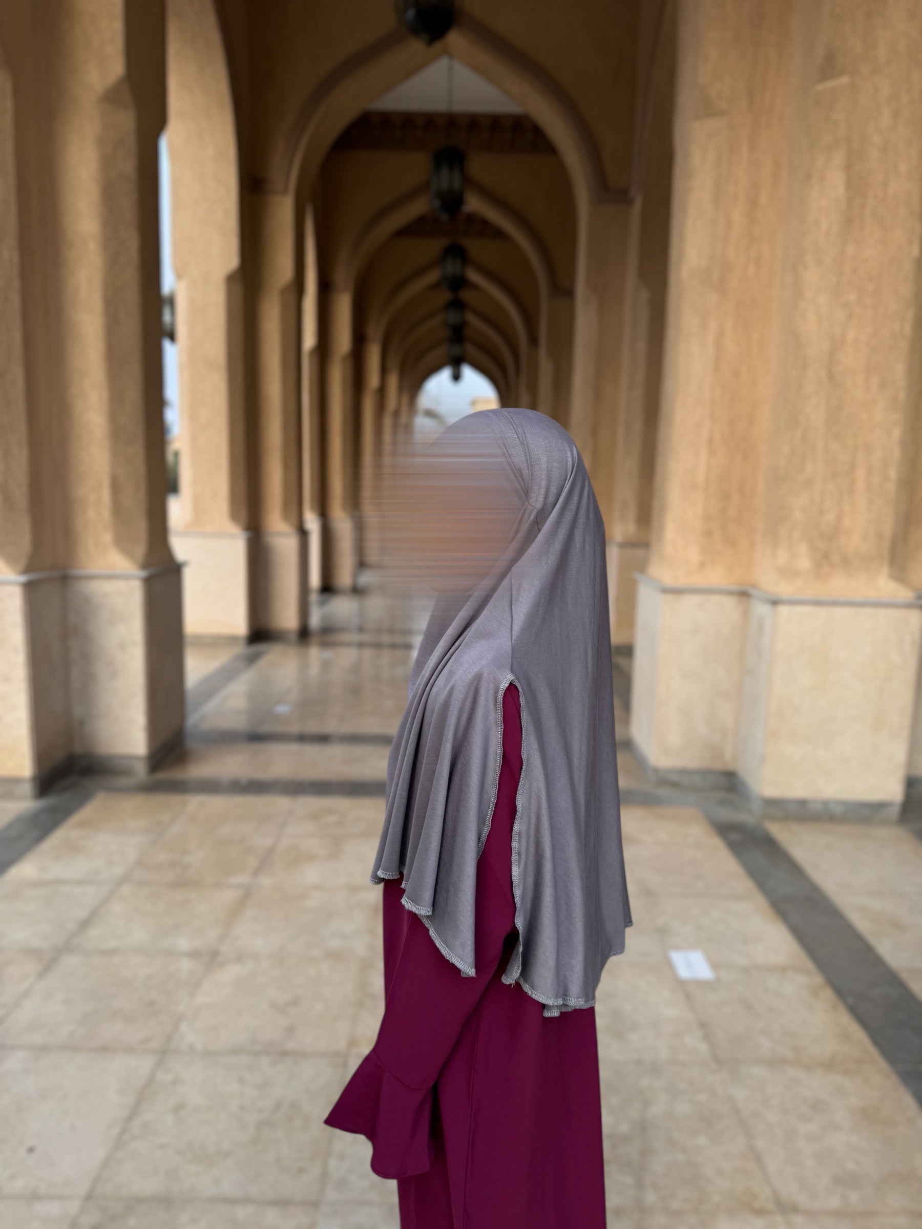 Hijab à enfiler TAYSIRA - Gris