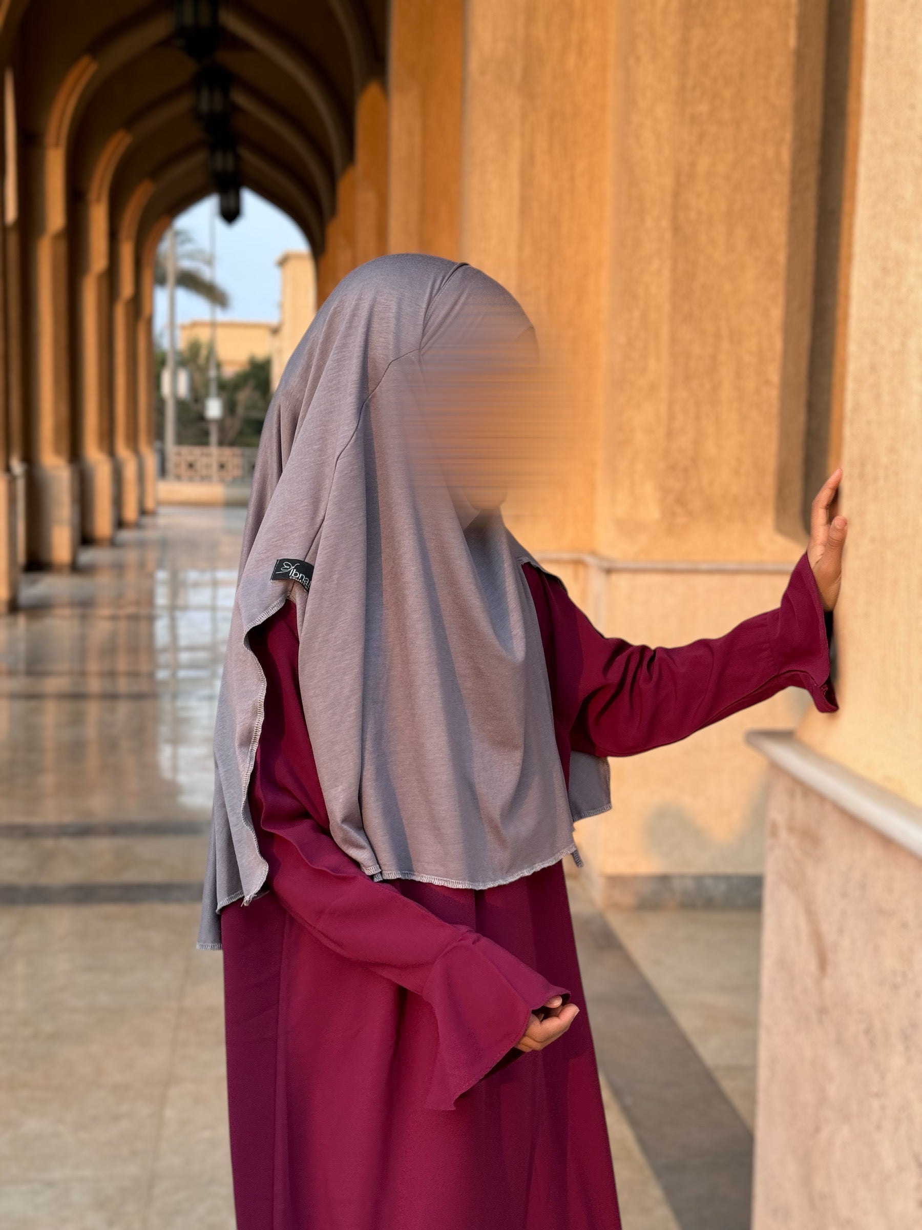 Hijab à enfiler TAYSIRA - Gris