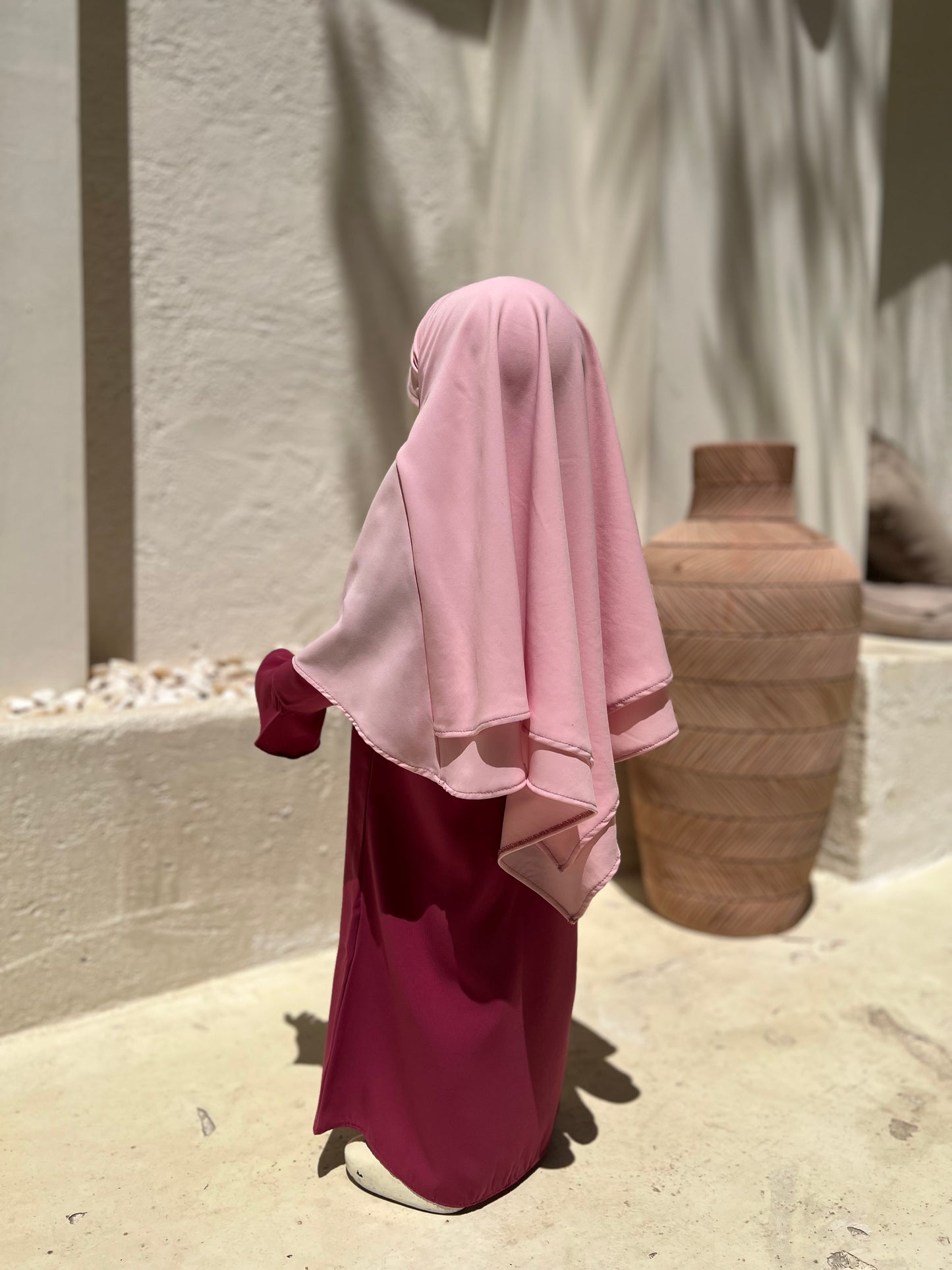 Abaya AMEERA - Rose Framboise