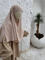 Hijab à enfiler TAYSIRA - Beige Rosé