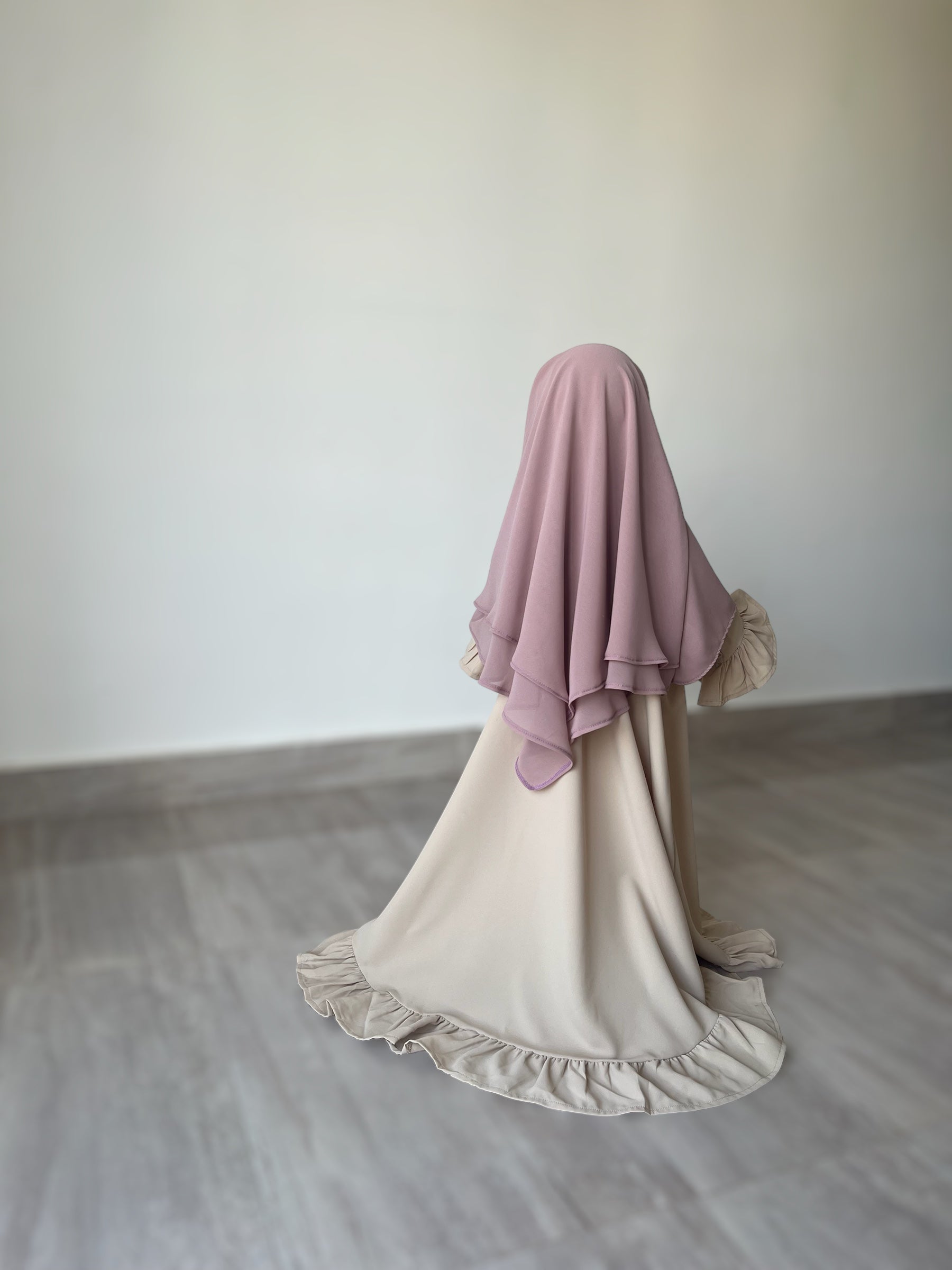 Khimar Hiyam Muslin - Powder Pink 