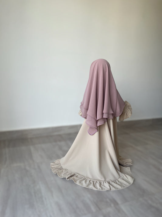 Khimar HIYAM Mousseline - Rose Poudré