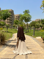 Khimar Hiyam Mousseline - Chocolate