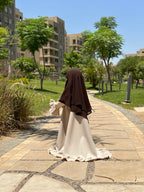 Khimar Hiyam Mousseline - Chocolate